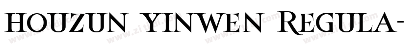 houzun yinwen Regula字体转换
